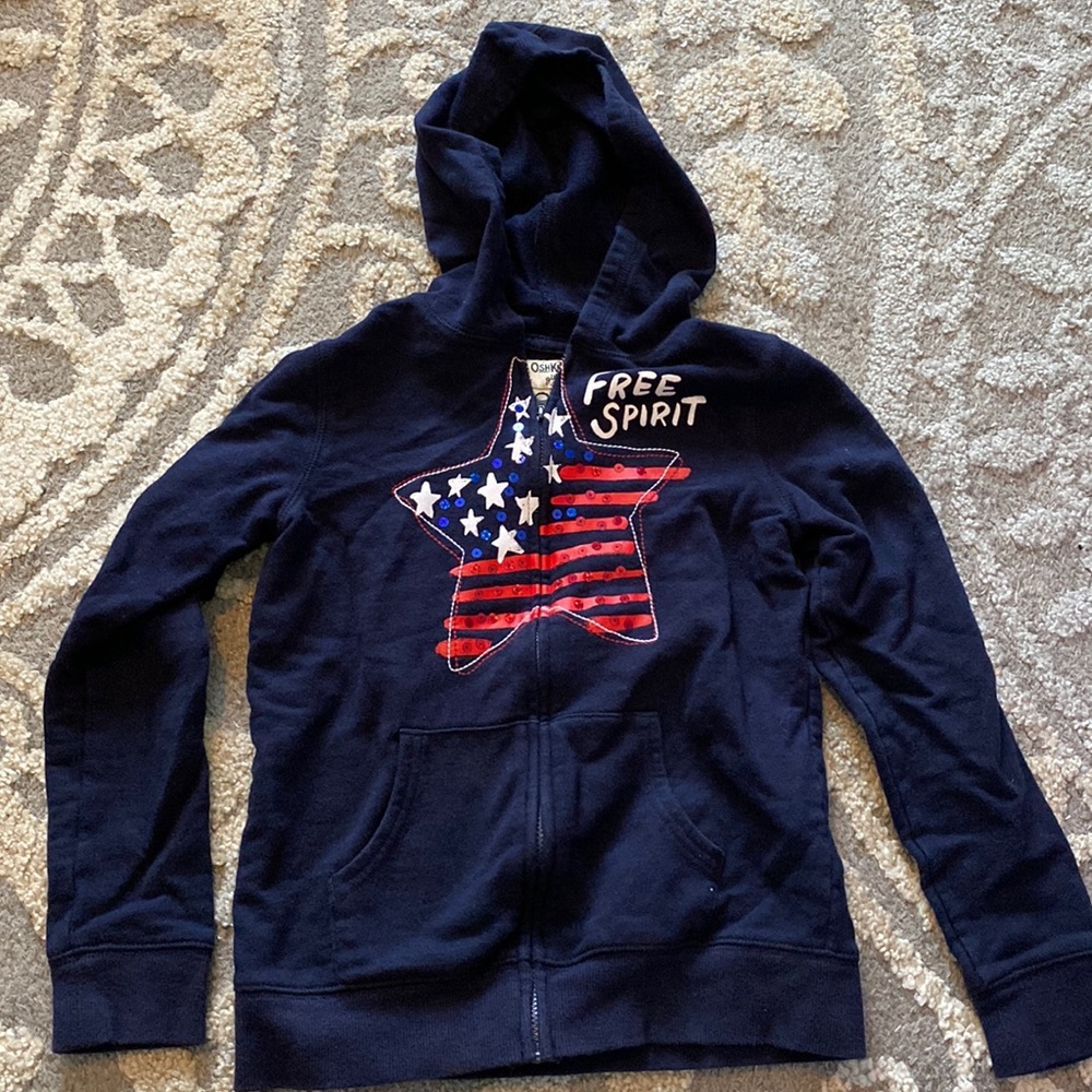 Girls Oshkosh zip up hoodie